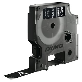 Schriftband Dymo D1 1978365, Breite: 12mm, weiß auf schwarz