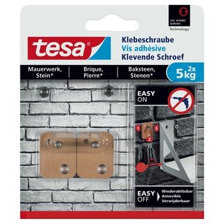 Powerstrips Tesa 77905, Klebeschraube, fr Stein, 5kg, 2 Stck