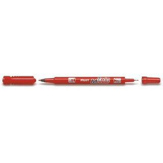 Pilot Permanentmarker BeGreen Twin 4045702, 2 Spitzen: 0,4 & 0,8 mm, rot