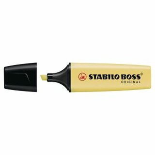 Textmarker Stabilo Boss Pastell, Strichstrke: 2-5 mm, Keilspitze, gelb