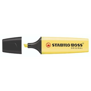 Textmarker Stabilo Boss Pastell, Strichstrke: 2-5 mm, Keilspitze, gelb