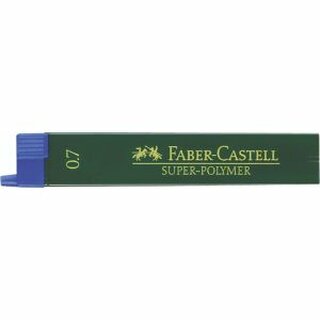 FABER-CASTELL Bleistiftm. SUPER-POLYMER 9067 120702, D: 0,7 mm, 2B, swz, 12 St.
