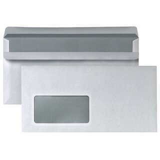 Briefumschl�ge DIN lang, mit Fenster, SK, 75g, wei�, 1000 St�ck