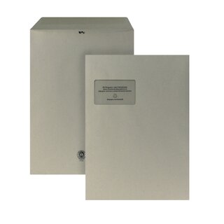 Versandtaschen C4, mit Fenster, NK 100g, Recycling, 250 St�ck