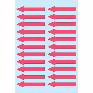 Etiketten Herma 4143, Hinweis-Pfeile, 38x7mm (LxB), leuchtrot, 88 Stck