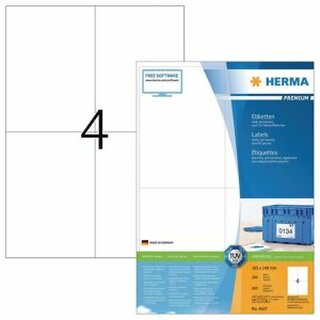 Etiketten Herma 4627 PREMIUM, 105 x 148mm (LxB), wei, 800 Stck
