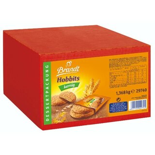 Brandt Gebäck Hobbits Kernig 29740, 60 x 2 Stück