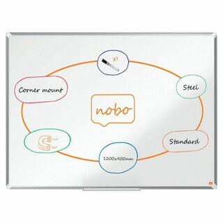 Whiteboard Nobo 1915156 Premium Plus Stahl, 120 x 90 cm