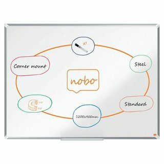 Whiteboard Nobo 1915156 Premium Plus Stahl,  120 x 90 cm