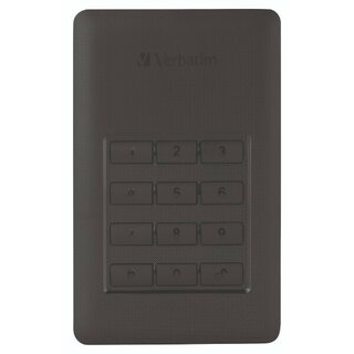 Externe Festplatte Verbatim 53403, Keypad Access, 2 TB, USB-C 3.0, schwarz