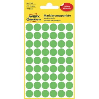 Markierungspunkte Avery Zweckform 3149, D 12 mm,...