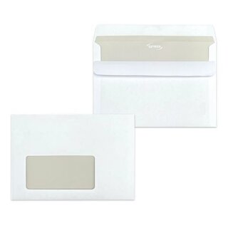 Briefumschl�ge C6, mit Fenster, SK, 75g, wei�, 100 St�ck