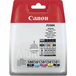 Tinte Canon 2078C005, PGI-580 PB/CLI-581, Multipack 400 Seiten, sortiert