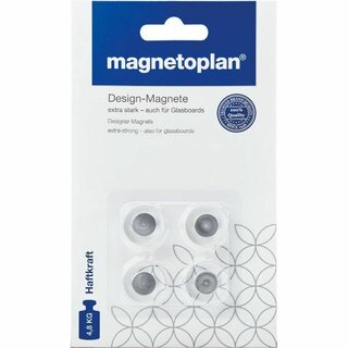 Haftmagnet Neodym Magnetoplan 1681020, acryl, 4 Stück