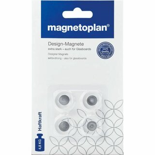 Haftmagnet Neodym Magnetoplan 1681020, acryl, 4 Stck