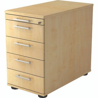 Standcontainer VSC50, 4 Schübe, Höhe: 80cm, ahorn