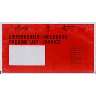 Dokumententaschen DIN lang, mit Aufdruck Lieferschein /...