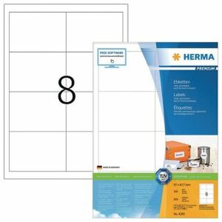 Etiketten Herma 4280 PREMIUM, 97 x 67,7mm (LxB), wei, 800 Stck