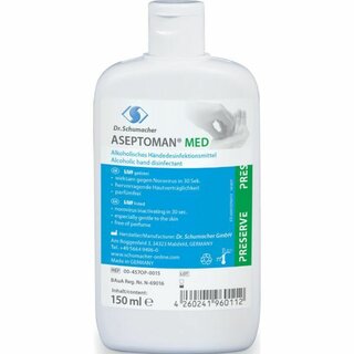 Flssiges Handdesinfektion Aseptoman med, 150 ml