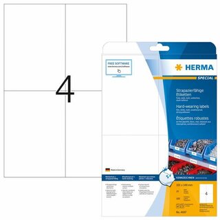 Herma 4697 L+K Poly.A6 105x148mm Weiß 100 Stück