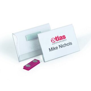 Namensschild Durable 8117, 54 x 90mm, mit Magnet, 25 Stück