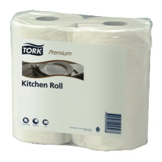 Kchenpapierrolle Tork 120269 Premium, 2-lagig, 2 Rollen a 64 Blatt