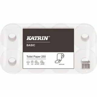 Toilettenpapier Katrin 16950, 2-lagig, 250Blatt, 98 mm, naturwei 64St