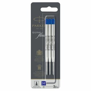 Kugelschreiberminen Parker, QUINKflow, M, blau, 3 Stück
