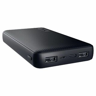 Ultradnne Powerbank Trust 24677, Primo, mit 15.000 mAh, schwarz