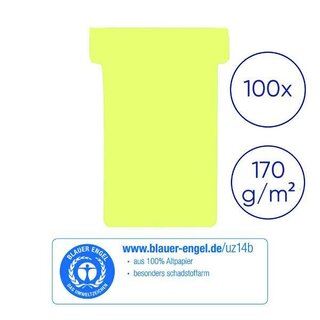 Franken TK204 T-Cards, gelb, 100 St�ck