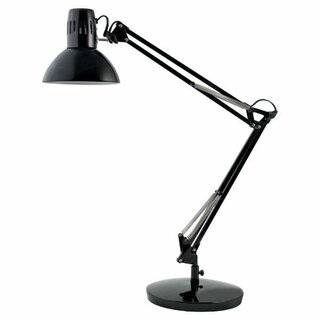 Architektenlampe Alba ARCHI N, Doppelarm, recycelbar, schwarz