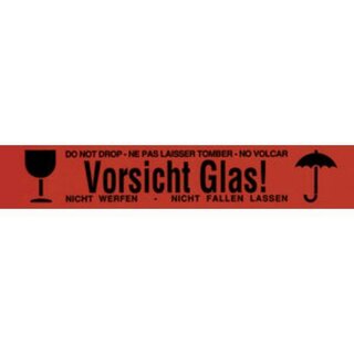 Heckmann 400082 Packband Vorsicht Glas