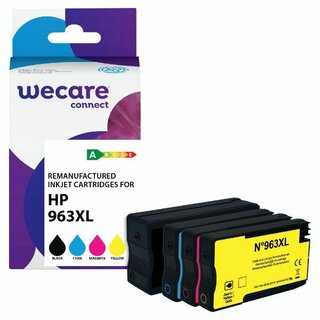 Multipack WECARE K10542W4, komp. zu HP 963XL BCMY, 6800S, sortiert, 4 Stck