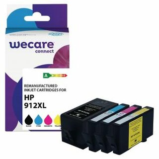 Multipack WECARE K10541W4, komp. zu HP 912XL BCMY, 3300S, sortiert, 4 Stck