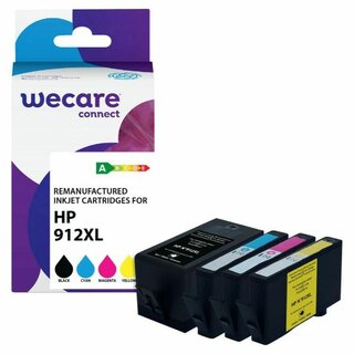 Multipack WECARE K10541W4, komp. zu HP 912XL BCMY, 3300S, sortiert, 4 Stck