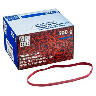 ALCO Gummiband 757/2, Schnittbreite: 6 mm, Flachma: 200 mm, rot, 500 g