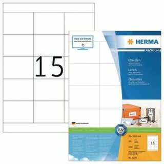 Universal-Etiketten Herma 4278, 70 x 50,8mm (LxB), wei, 1500 Stck