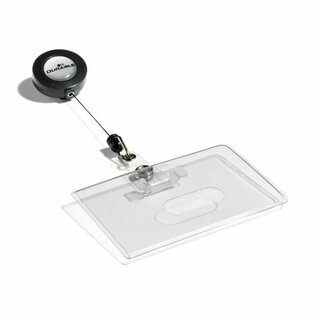 Namensschild Durable 8016, 54 x 87mm, mit Jojo, 10 Stück