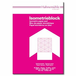 Isometrieblock S+S 662762, A3, 80/85g, 50 Blatt, blau