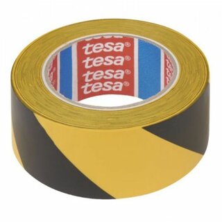 Warn- und Markierungsband Tesa 60760, 50 mm x 33 m, PVC, gelb/schwarz