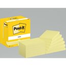 Haftnotizen Post-it 655, 76x127mm, 100 Blatt, gelb, 12 Stck