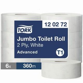 Toilettenpapier Tork 120272 Advanced Jumbo, 2-lagig, 1800 Blatt, Recycling, 6St