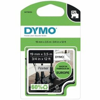 Schriftband Dymo D1 S0718050/16954, Breite: 19mm , schwarz auf wei
