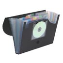 Fchermappe, 12 Fcher, transparent schwarz