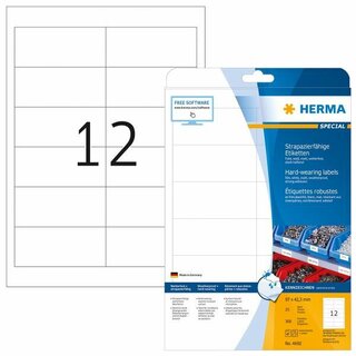 Herma 4692 L+K Poly. 96,5x42,3mm Weiß 300 Stück