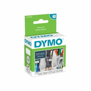 DYMO Etikett LabelWriter S0722530, auf Rolle, sk, 25 x 13 mm, wei, 1.000 Stck