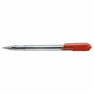 Kugelschreiber WIZ Einweg Druckmechanik Strichstrke 0.5mm rot