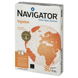 Kopierpapier Navigator Organizer, A4, 80g, 2fach gelocht,...