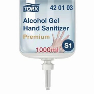 Tork Hndedesinfektionsgel 420103 fr Spender, S1/S11  Premium, 1000 ml
