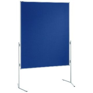 Moderationswand Franken ECO-UMTF03R, Mae: 150 x 120cm, Filz, mit Rollen, blau